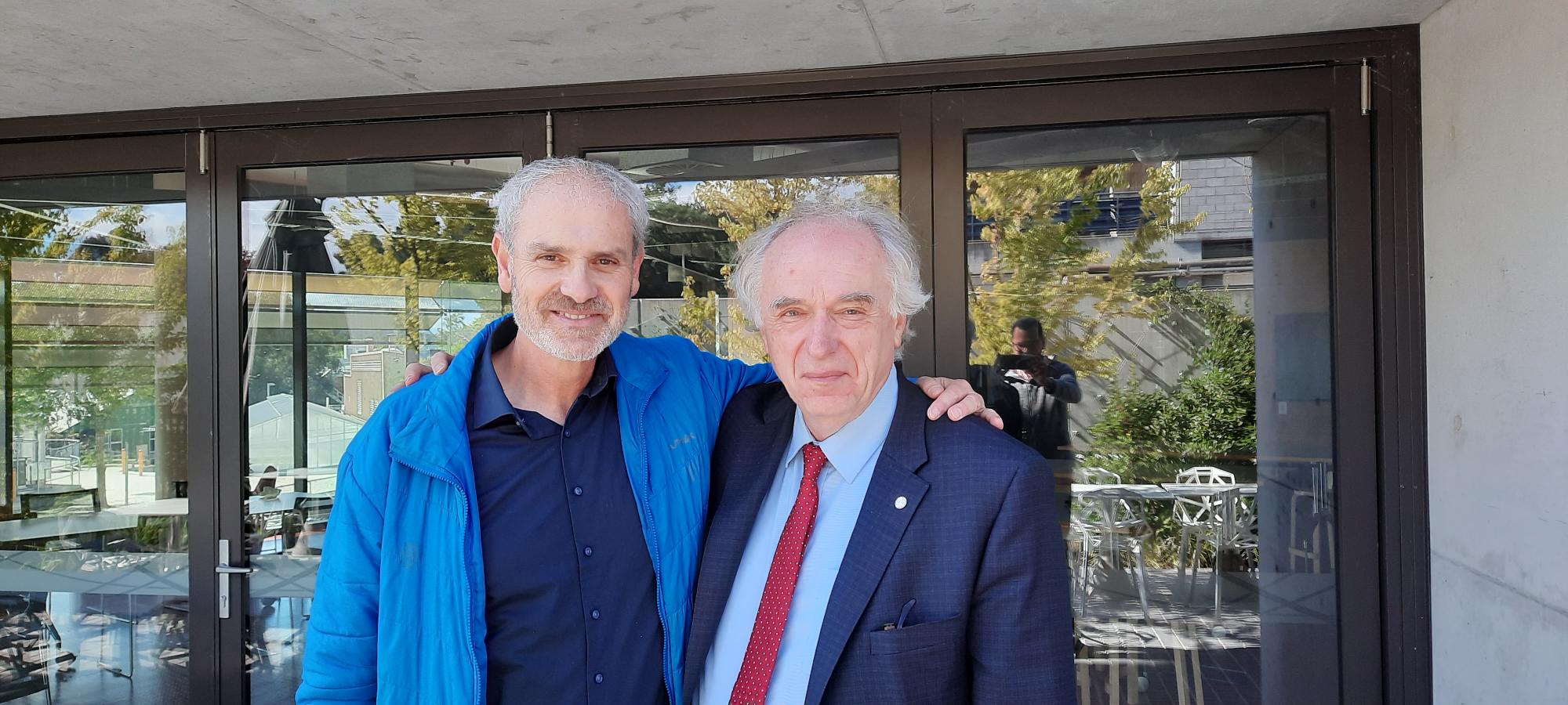 Pep Canadell, from the Global Carbon Project (GCP), and Pavel Kabat, Secretary General of HFSP, in Canberra, Australia.