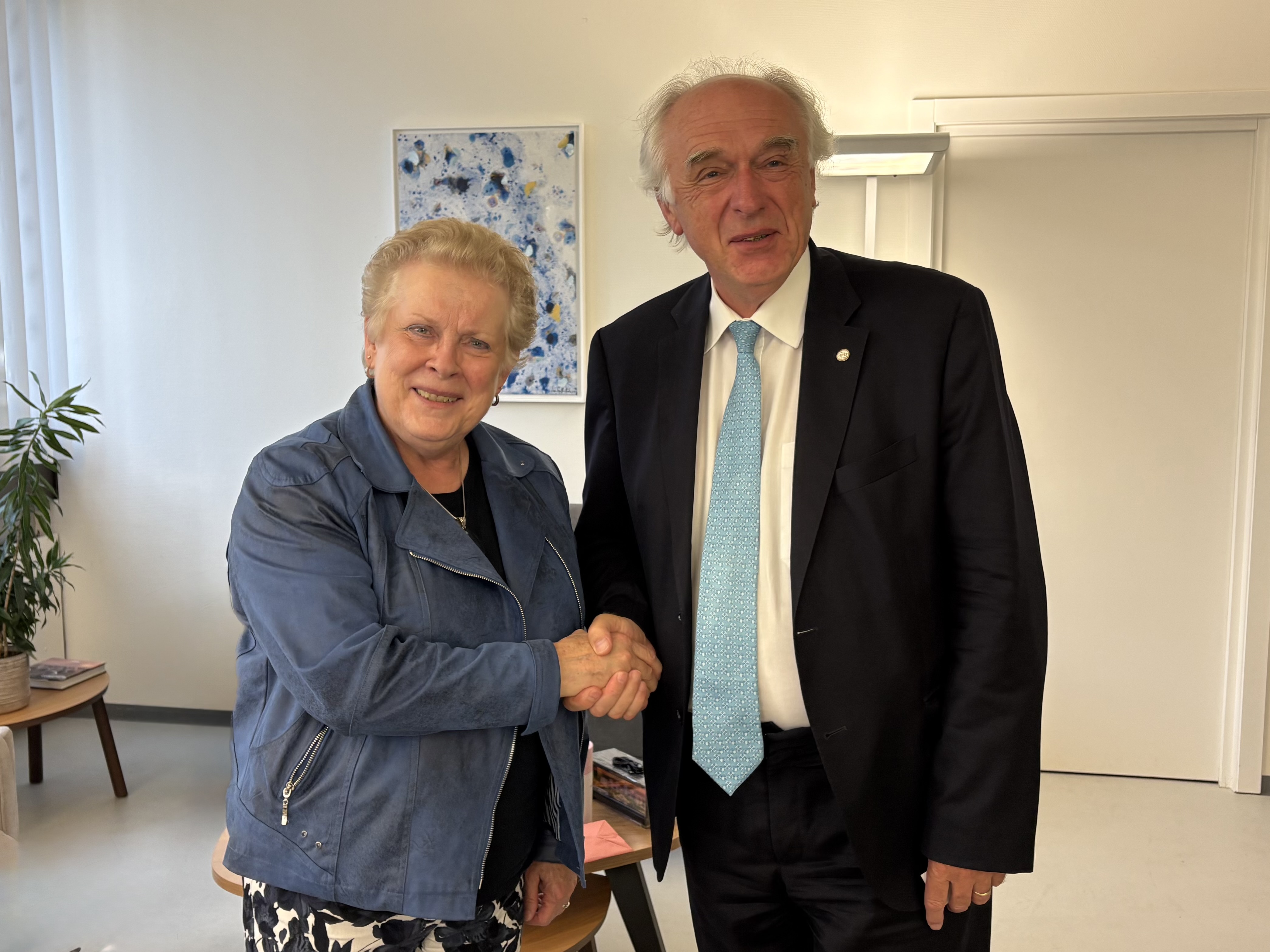 Mayor C. Trautmann and Pavel Kabat