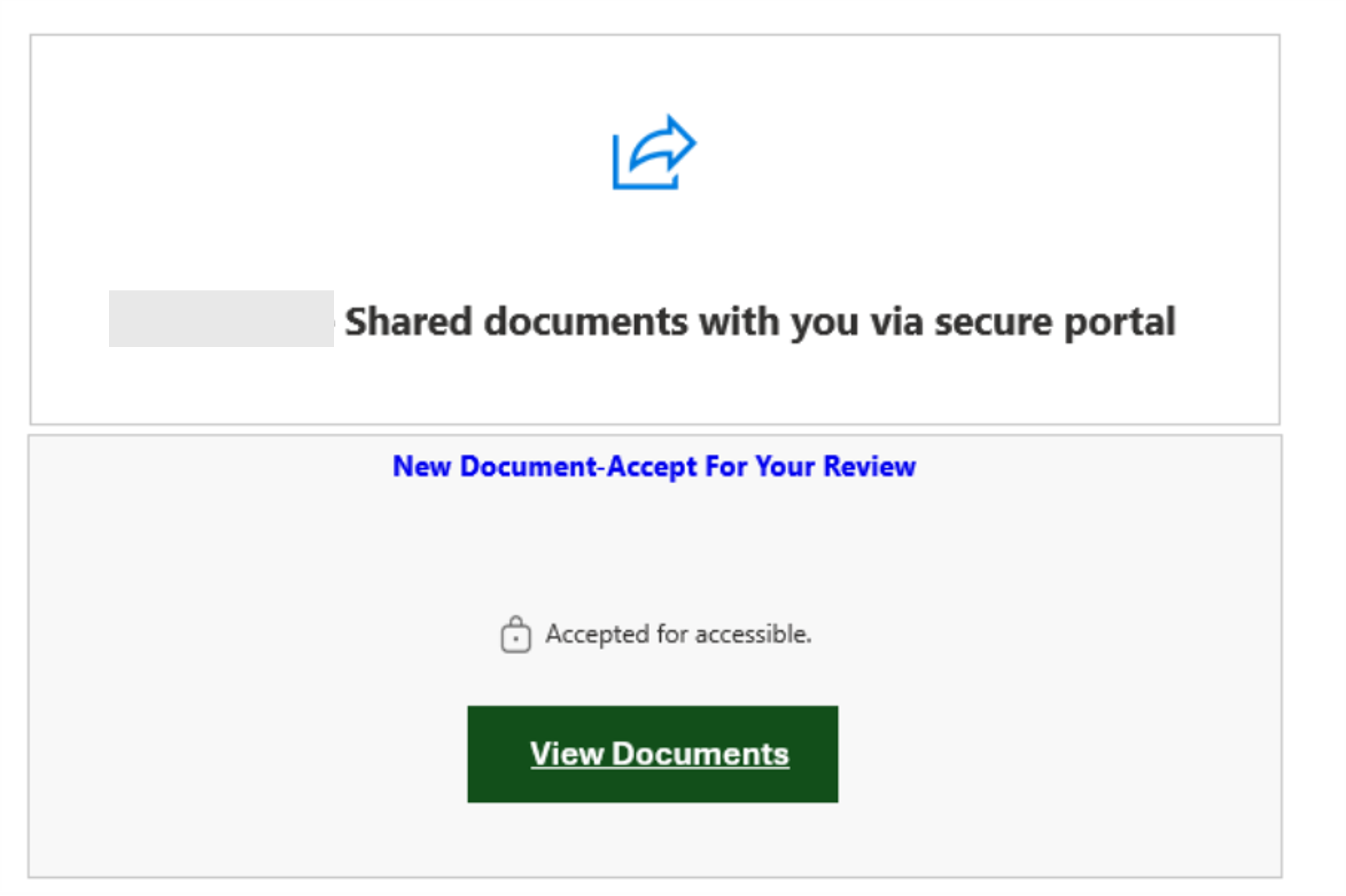 Phishing alert